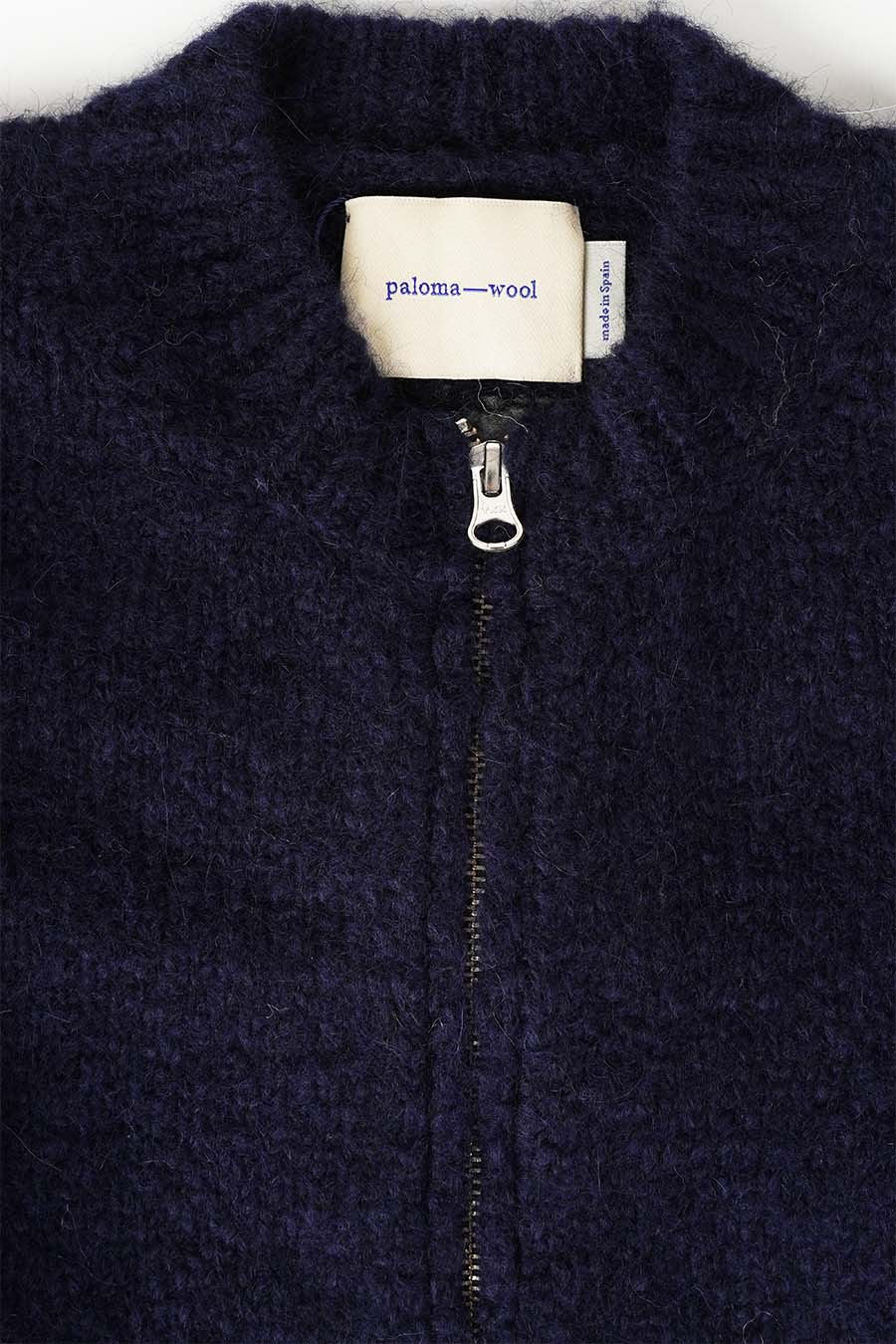 PALOMA WOOL - NAVY PLAISIR ZIP CARDIGAN – LE LABO STORE