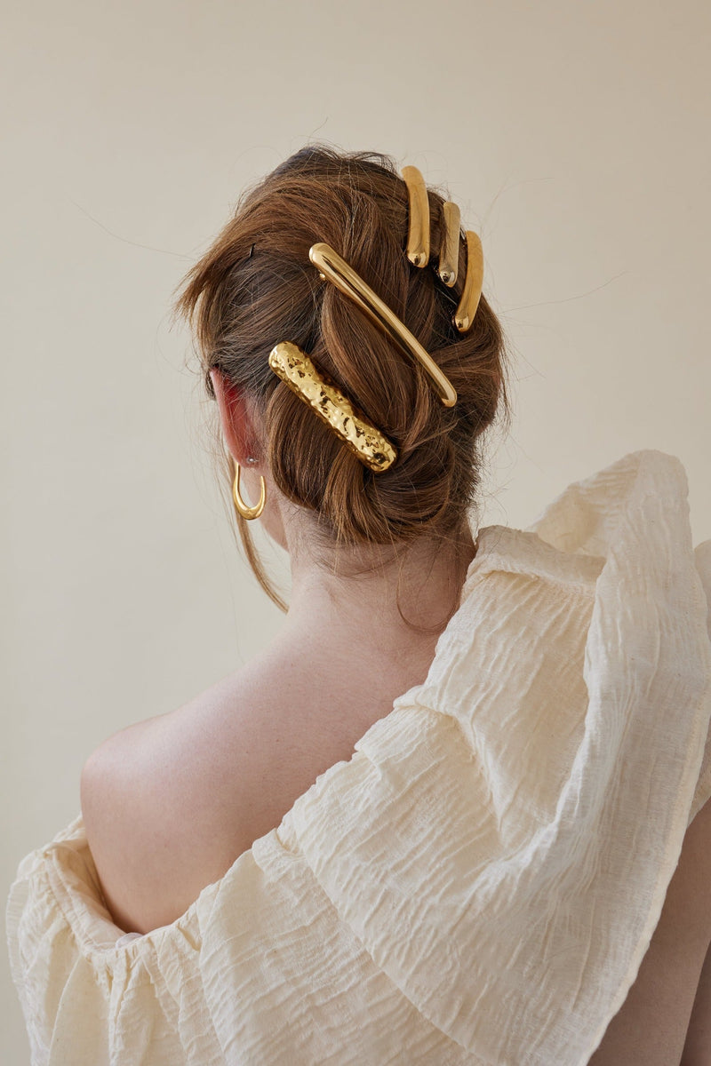 Hammered Bar Barrette | LELET NY