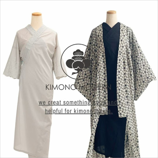ワンピ襦袢＞普段着キモノにこれ一枚！Marrakech-PERL white（M/L