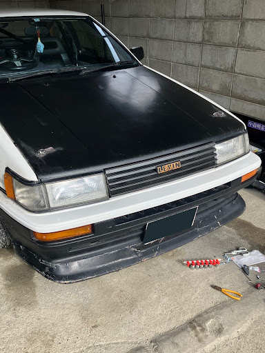 カローラレビンのGTグリル・DIY・固定はタイラップに関するカスタム
