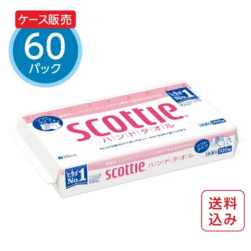 公式】ペーパータオル やわらか 中判 100組(200枚)×60パック