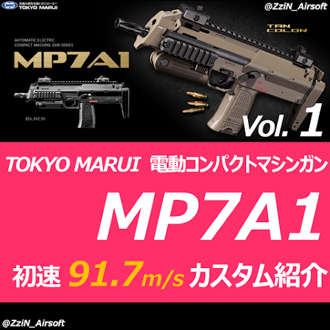 東京マルイ電動MP7】カスタムで初速を上げる！「①目標&チャンバー周り