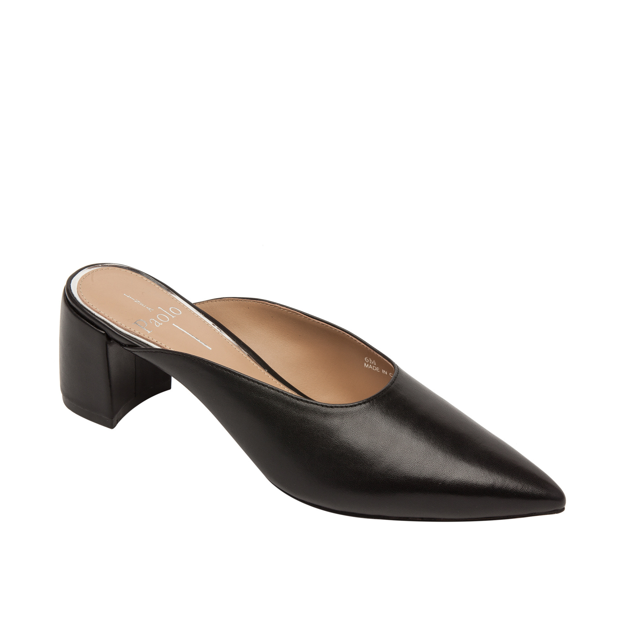 ZADIE | Mid-Height Block Heel Mules – LINEA Paolo Shoes