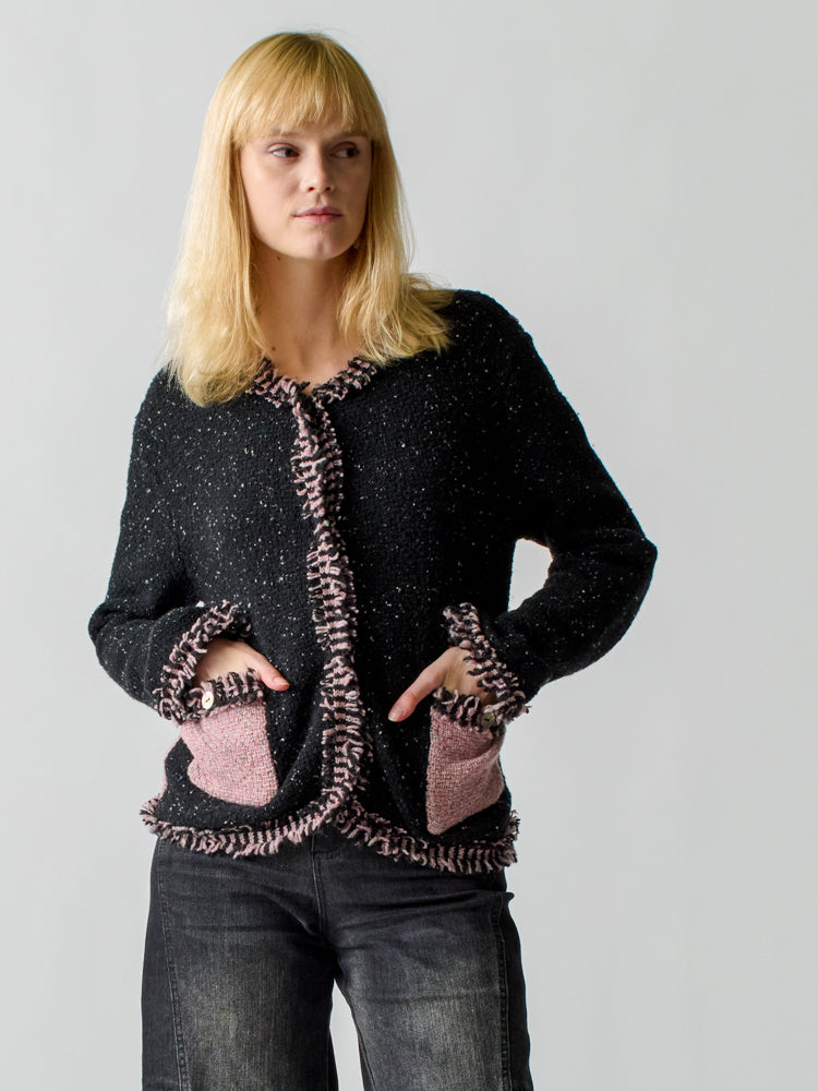 Onassis Knit Tweed Jacket – Lingua Franca NYC