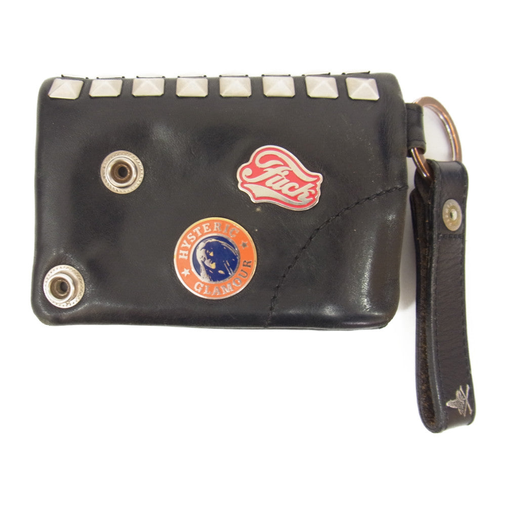 HYSTERIC GLAMOUR ヒステリックグラマー STUDS AND PINS LEATHER