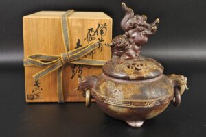 備前焼 名工 難波好陽 仏像 貴重 備前焼 名工 難波好陽 仏像 香炉❓貴重