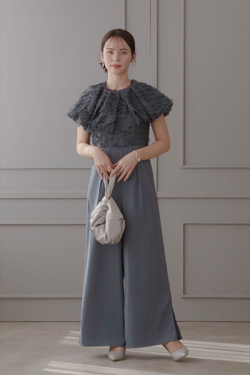 ブルーのフリンジカラーオールインワン | LE' RURE | M | 結婚式