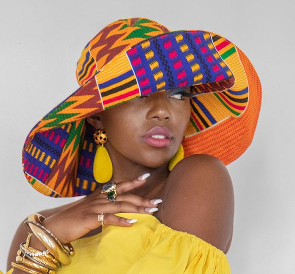 SWB2039 KENTE SUPER WIDE BRIM HAT – Lisa McFadden Millinery