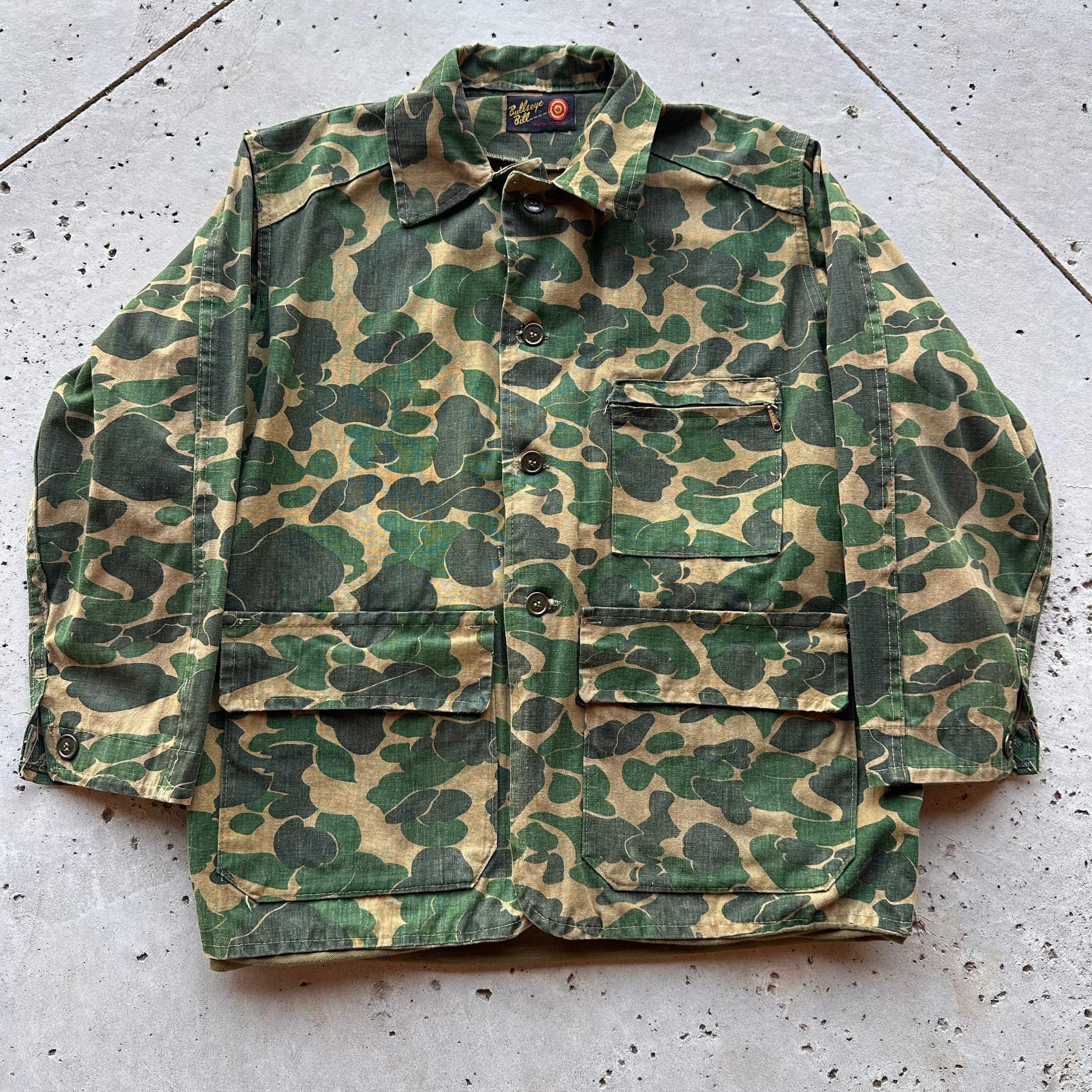 1960's Bullseye Bill Duck Hunter Camo Hunting Jacket Medium