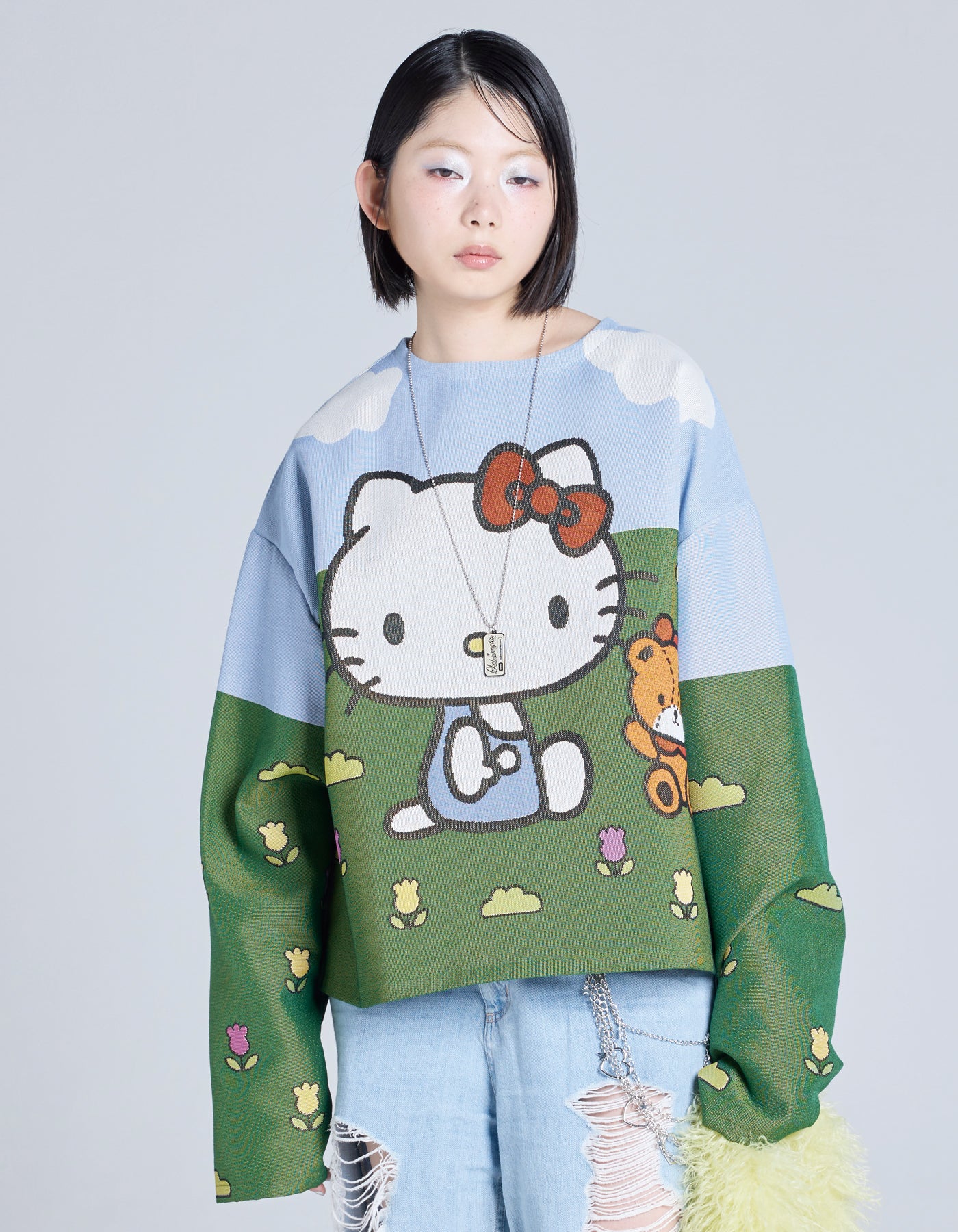 little Sunny Bite hello kitty x little sunny bite print tops