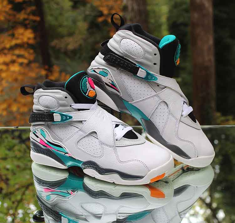 Nike Air Jordan 8 VIII Retro GS South Beach Size 7Y White … | Flickr
