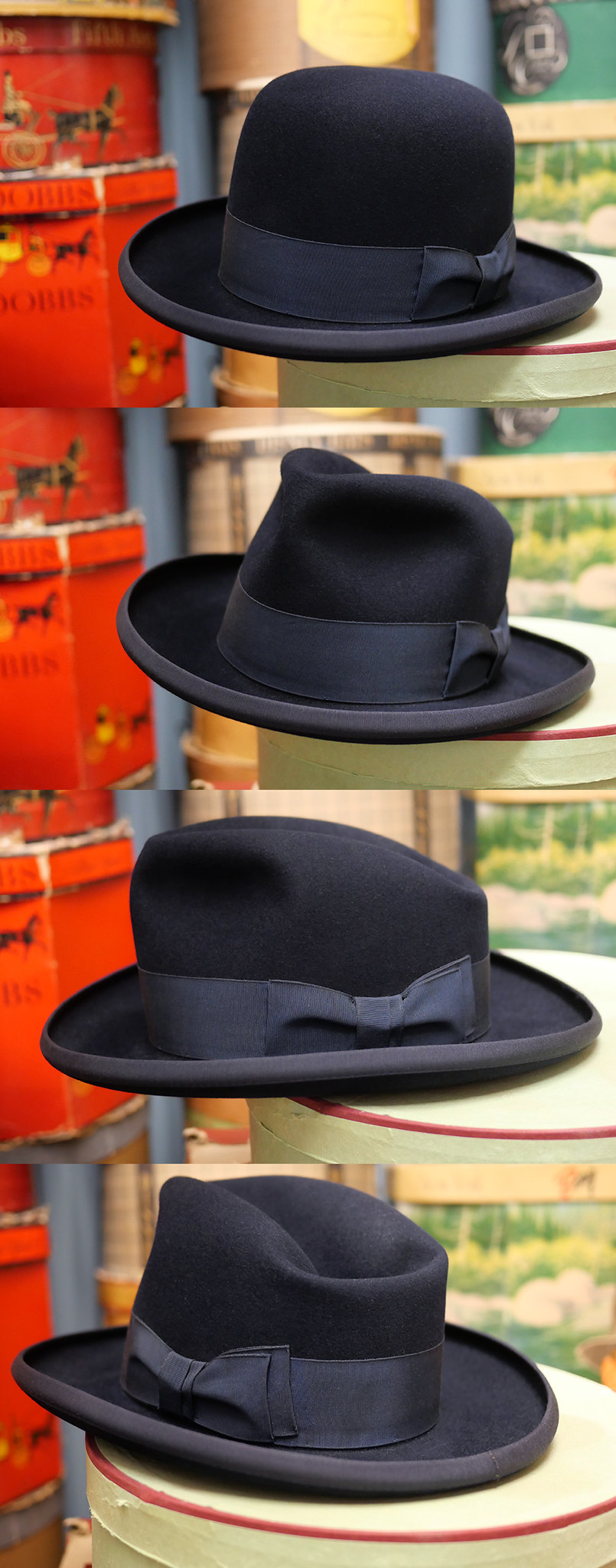 1950年代】Able The Hatter ヴィンテージホンブルグハット 7 1/4 (58.7