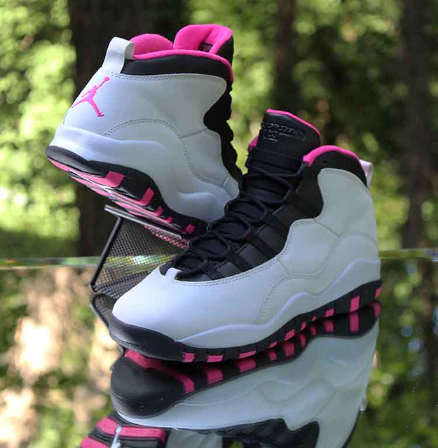 Nike Air Jordan 10 Retro GS Vivid Pink Pure Platinum 48721… | Flickr