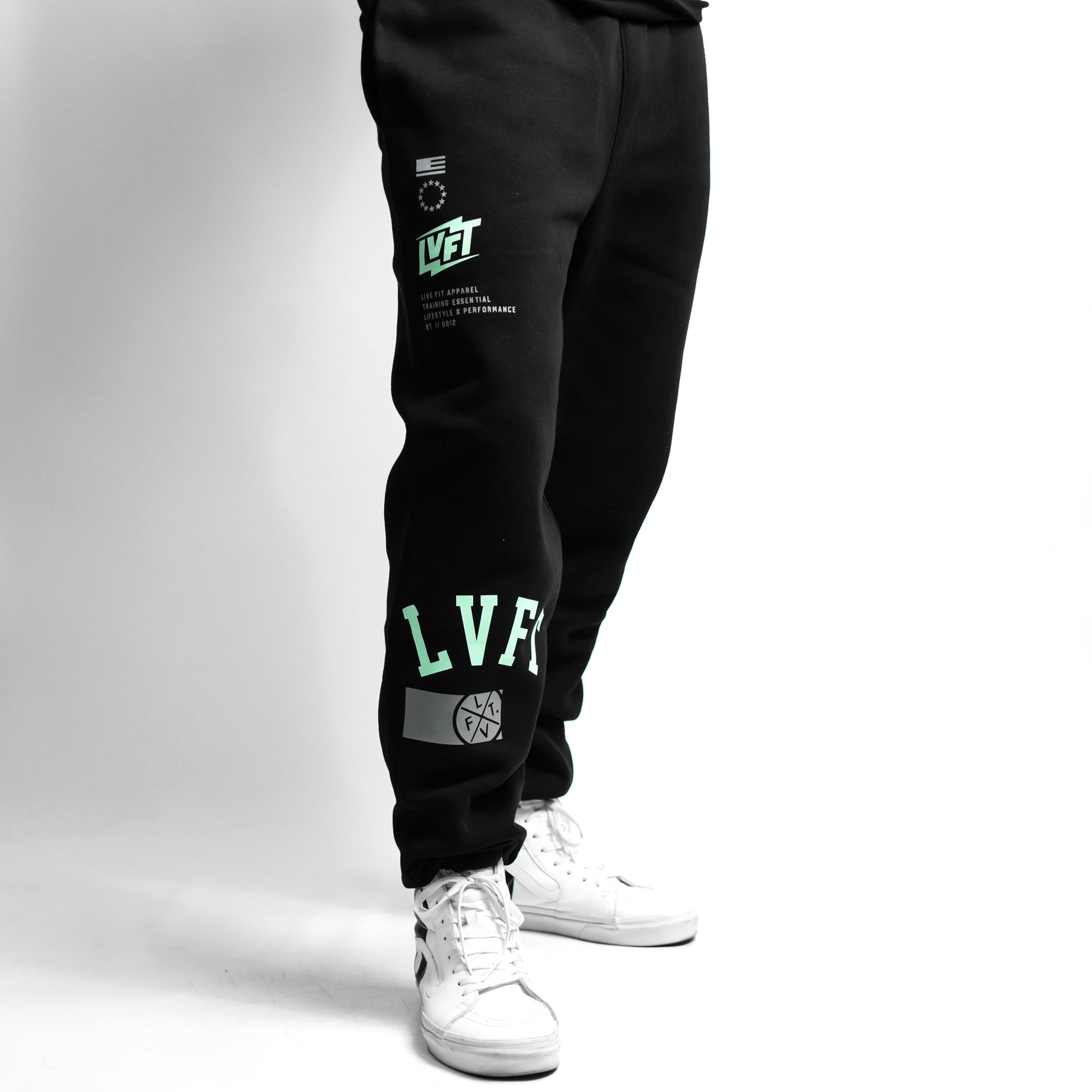 Recharge Sweat Pants - Black Mint - Live Fit. Apparel