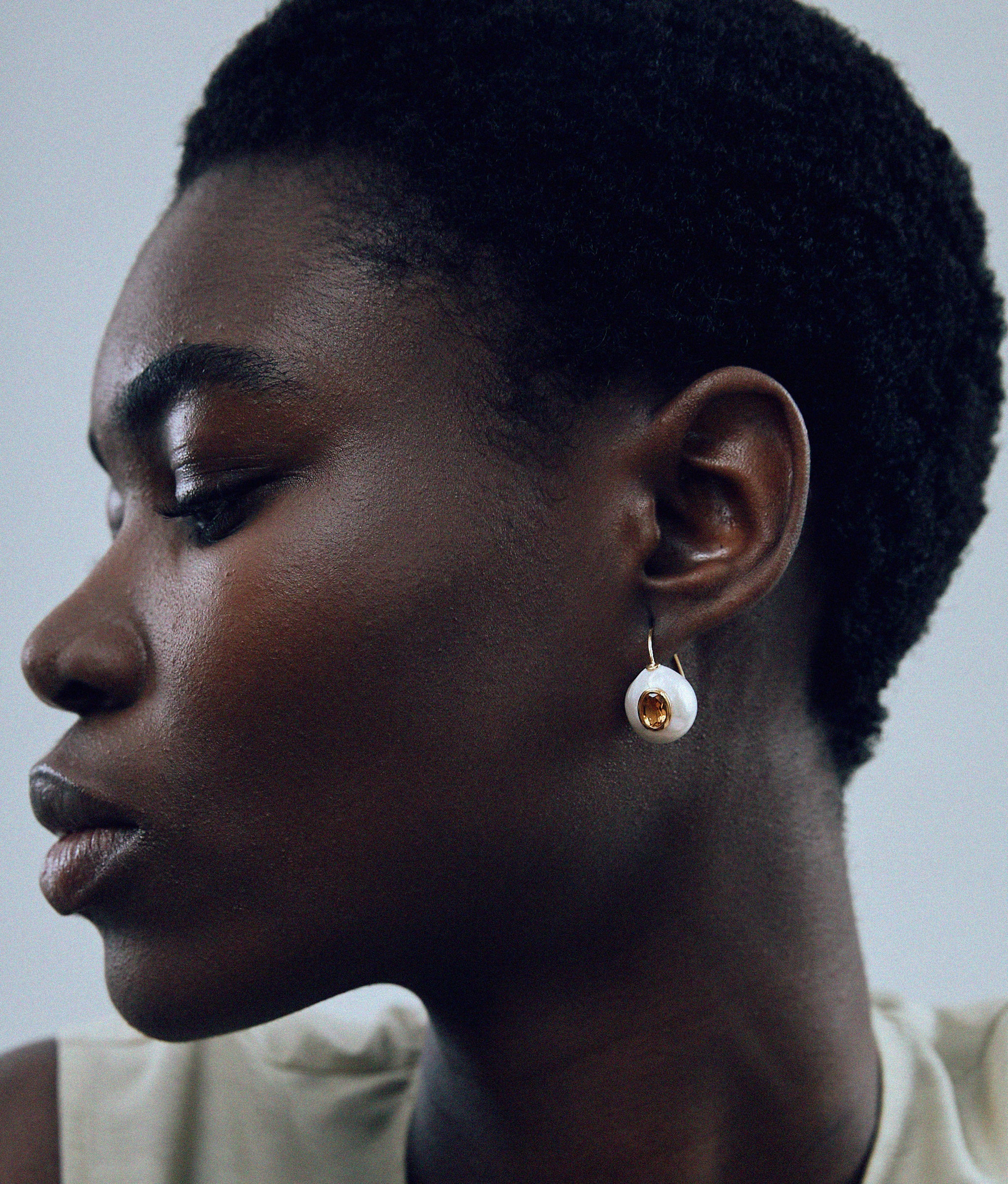 Pearl Pablo Earrings in Citrine | Lizzie Fortunato