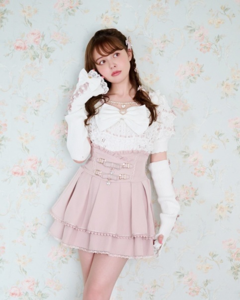 はしごリボンフリルアームウォーマーニット ｜ LIZ LISA（リズリサ