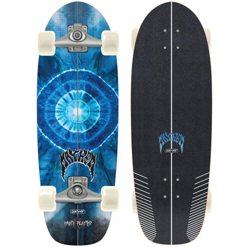 Carver Lost Party Platter Surfskate 28″ Cruiser Longboard with C5