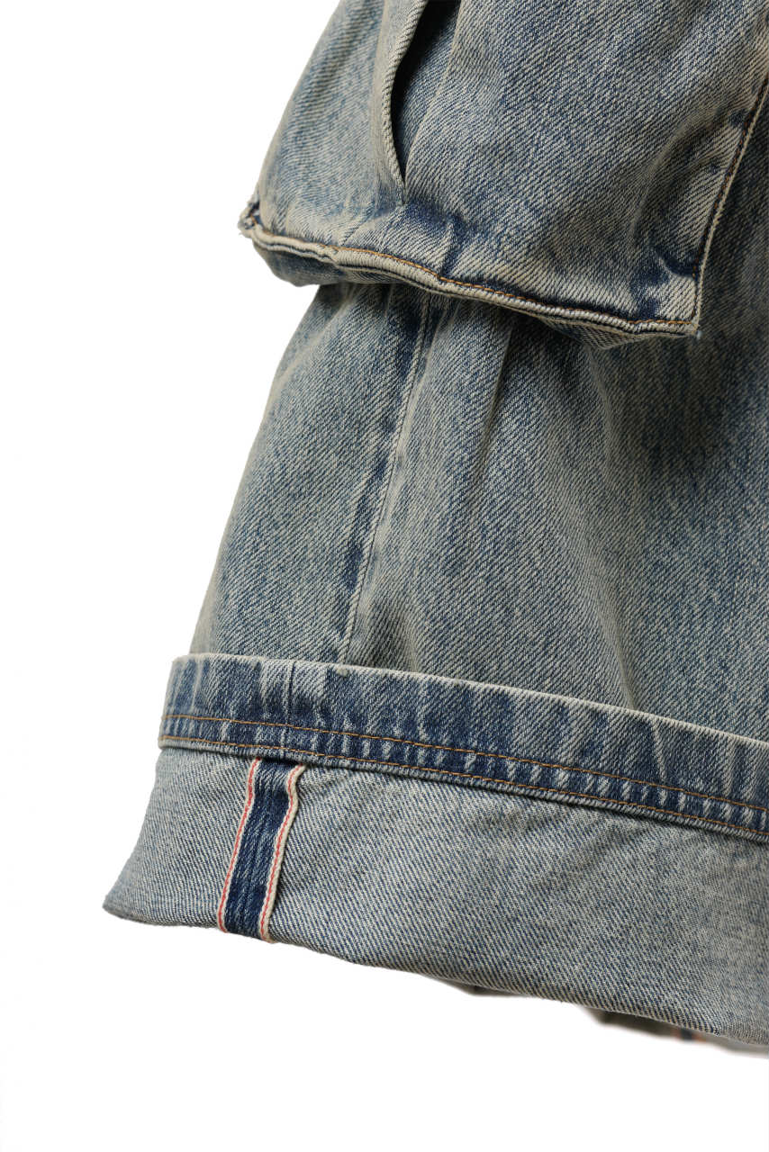 entire studios HEAVY DENIM CARGO TROUSERS (SURFACE WAVE)の商品