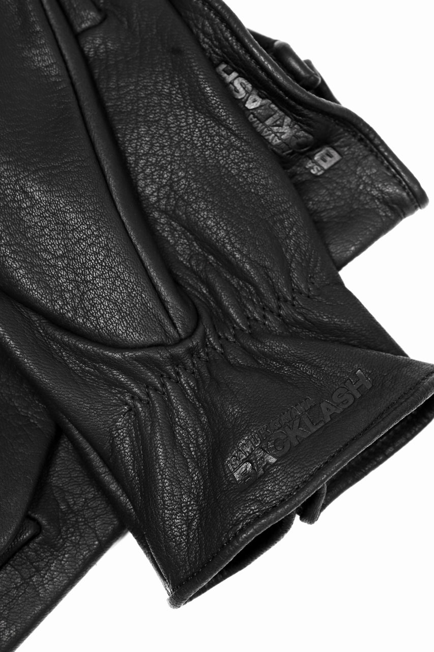 ISAMU KATAYAMA BACKLASH SMOOTH DEERSKIN ZIPPER GLOVE (BLACK)商品
