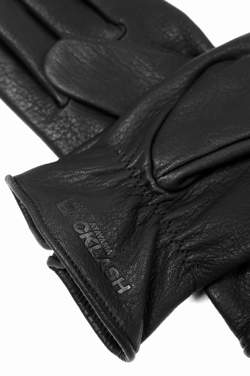 ISAMU KATAYAMA BACKLASH SMOOTH DEERSKIN ZIPPER GLOVE (BLACK)商品