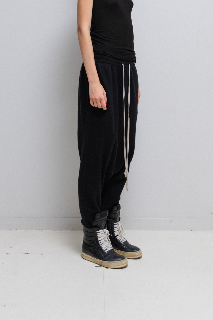 RICK OWENS - FW16 « MASTODON » Cashmere wool drawstring pants – L