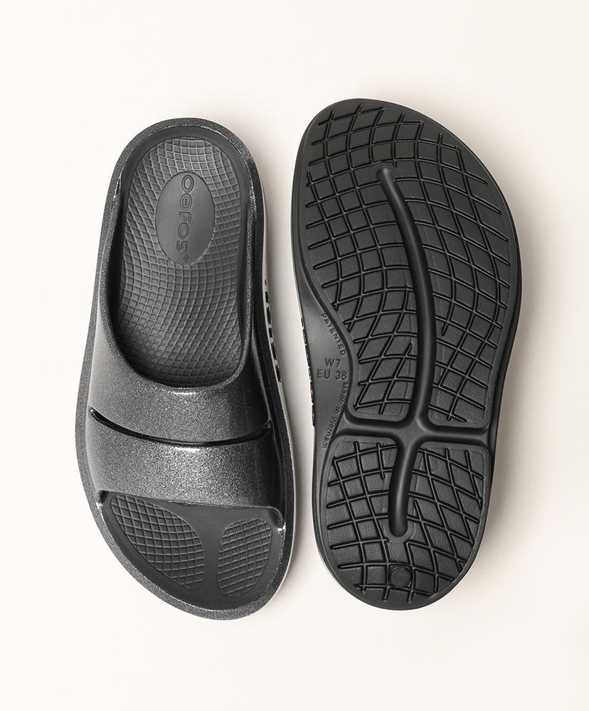 OOmega OOahh Luxe(22cm(M3/W5) Black Sparkle/ブラックスパークル): OOFOS