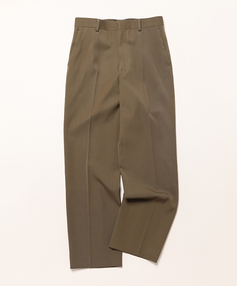 Light Wool Max Gabardine Slacks(3(MEN) Dark Olive Brown/ダーク