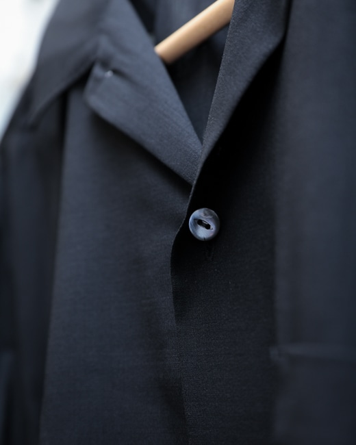 MAATEE&SONS H WOOL ONE PIECE COLLAR SHIRTS SP [BLACK]