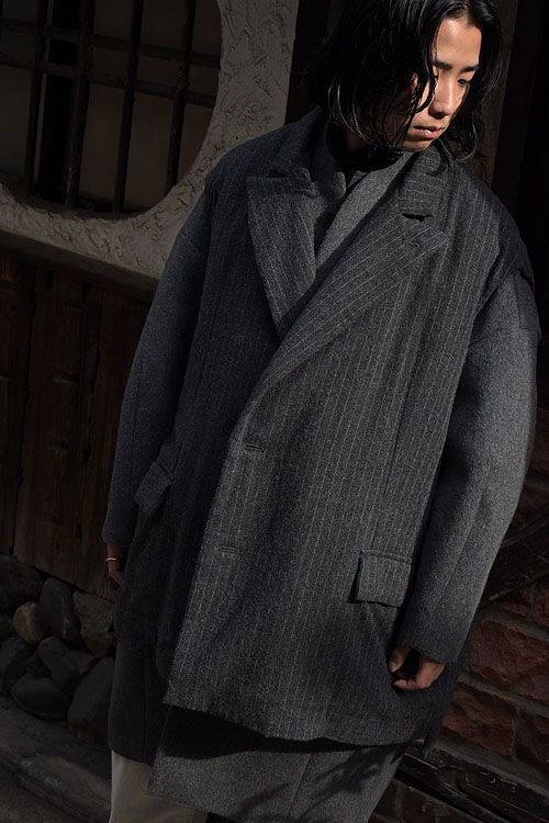FIRMUM&NO CONTROL AIR-OVER VEST×COCOON COAT