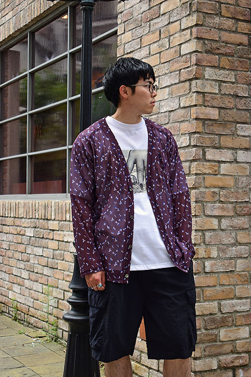 NEEDLES [ニードルズ] 23SS V Neck Cardigan-Poly Mesh/Floral Printed