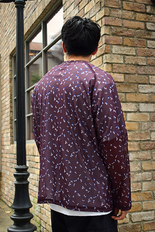 NEEDLES [ニードルズ] 23SS V Neck Cardigan-Poly Mesh/Floral Printed