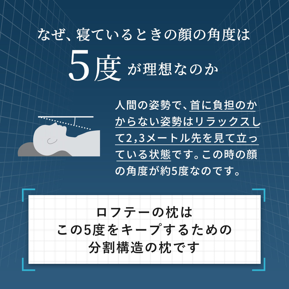 優れたフィット感で首を最適に支える枕 ロフテー 5セルピロー エラ