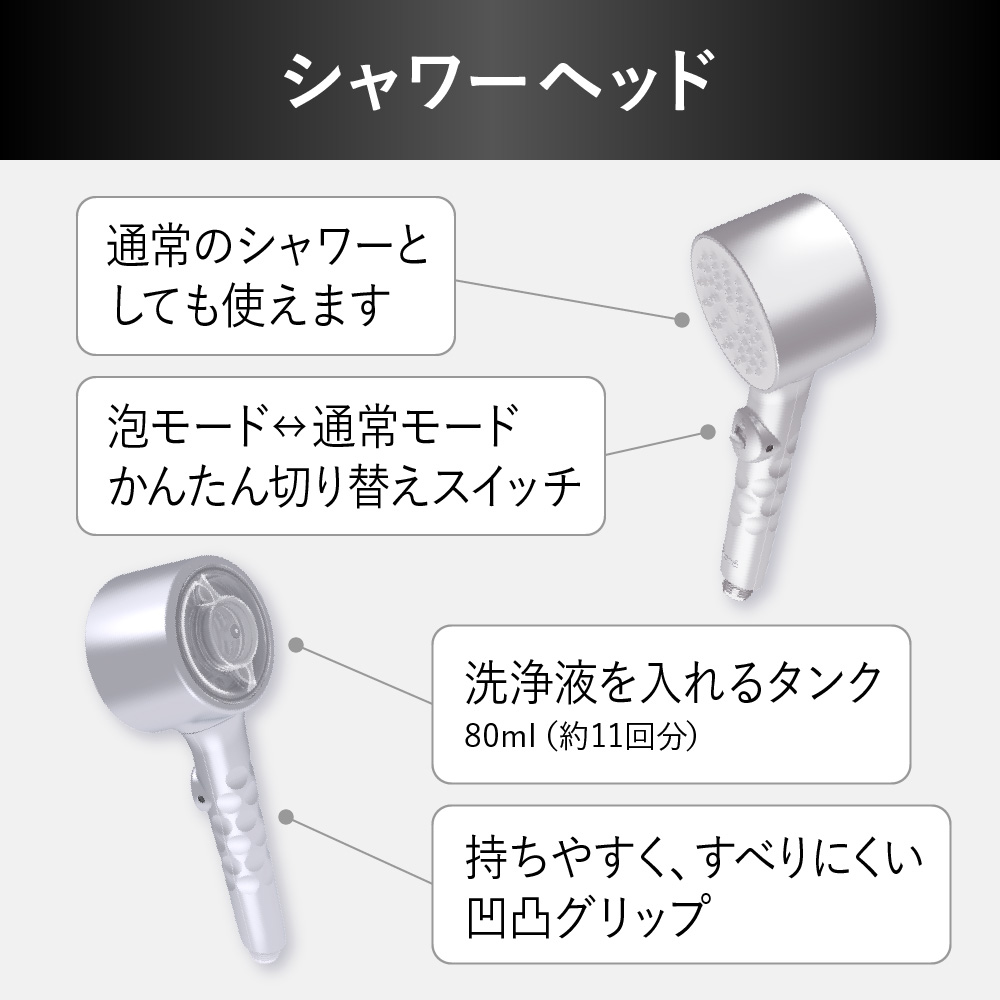 LOHACO - シャワーヘッド ビオレ ザ ボディ 泡で出てくるボディ