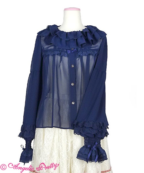 Milky Cross Blouse (2020) by Angelic Pretty