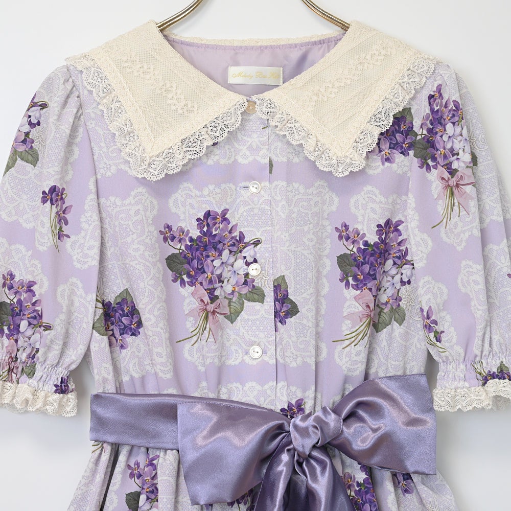 Violet Lace Square Collar OP (2025) by Melody BasKet