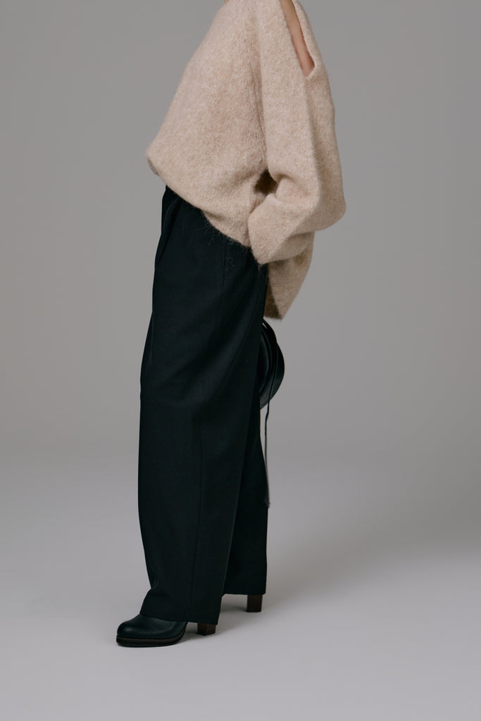 single tuck cocoon pants – louren store