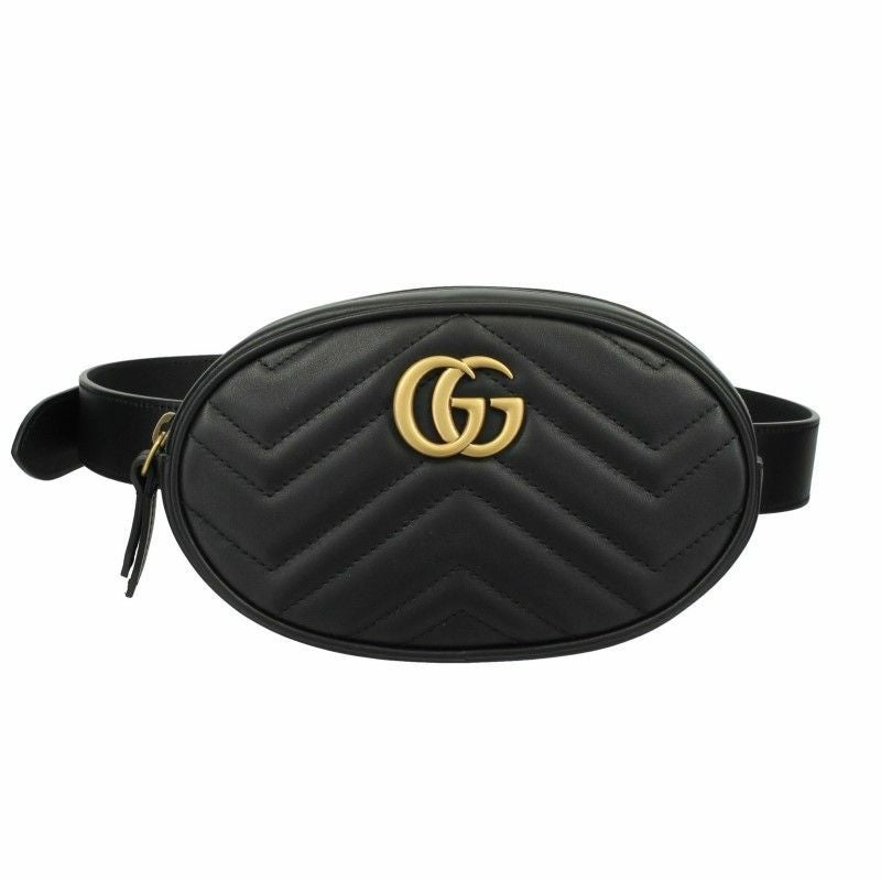 グッチ GUCCI ボディバッグ レディース GGマーモント ブラック 476434