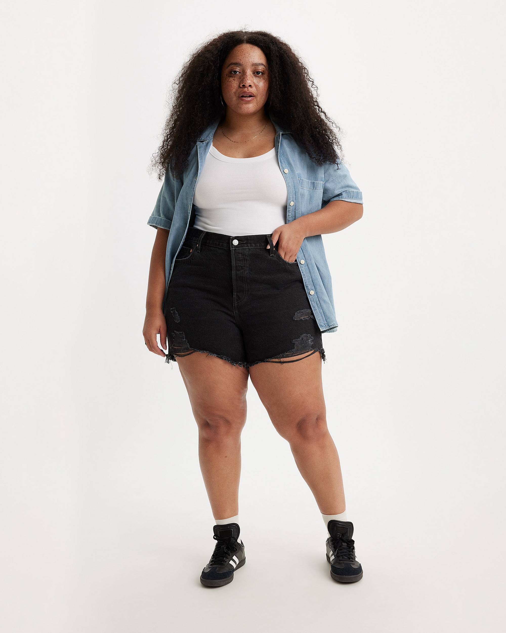 501® Women's Shorts (plus Size) - Black | Levi's® US