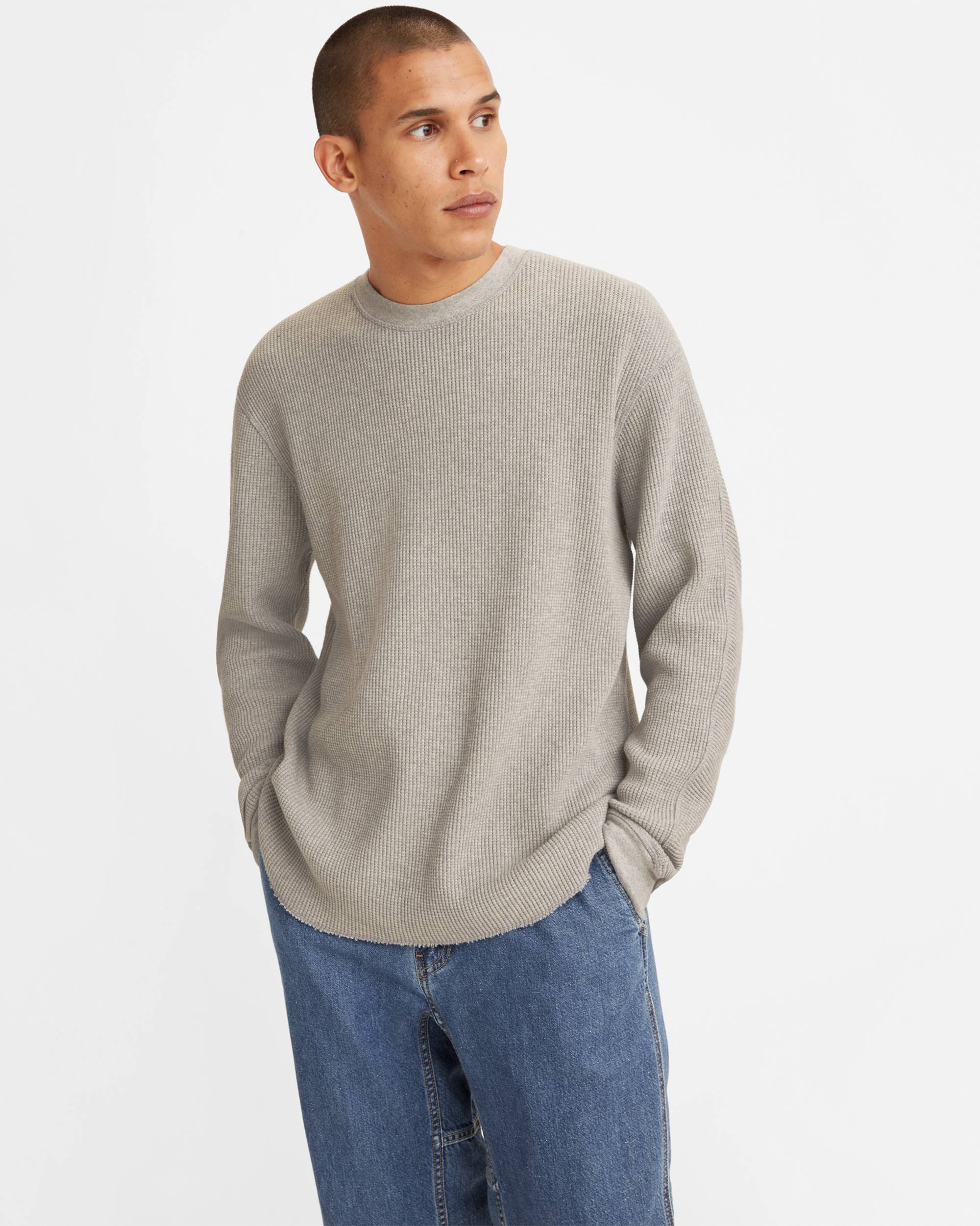 Long Sleeve Relaxed Fit Thermal Shirt - Grey | Levi's® US