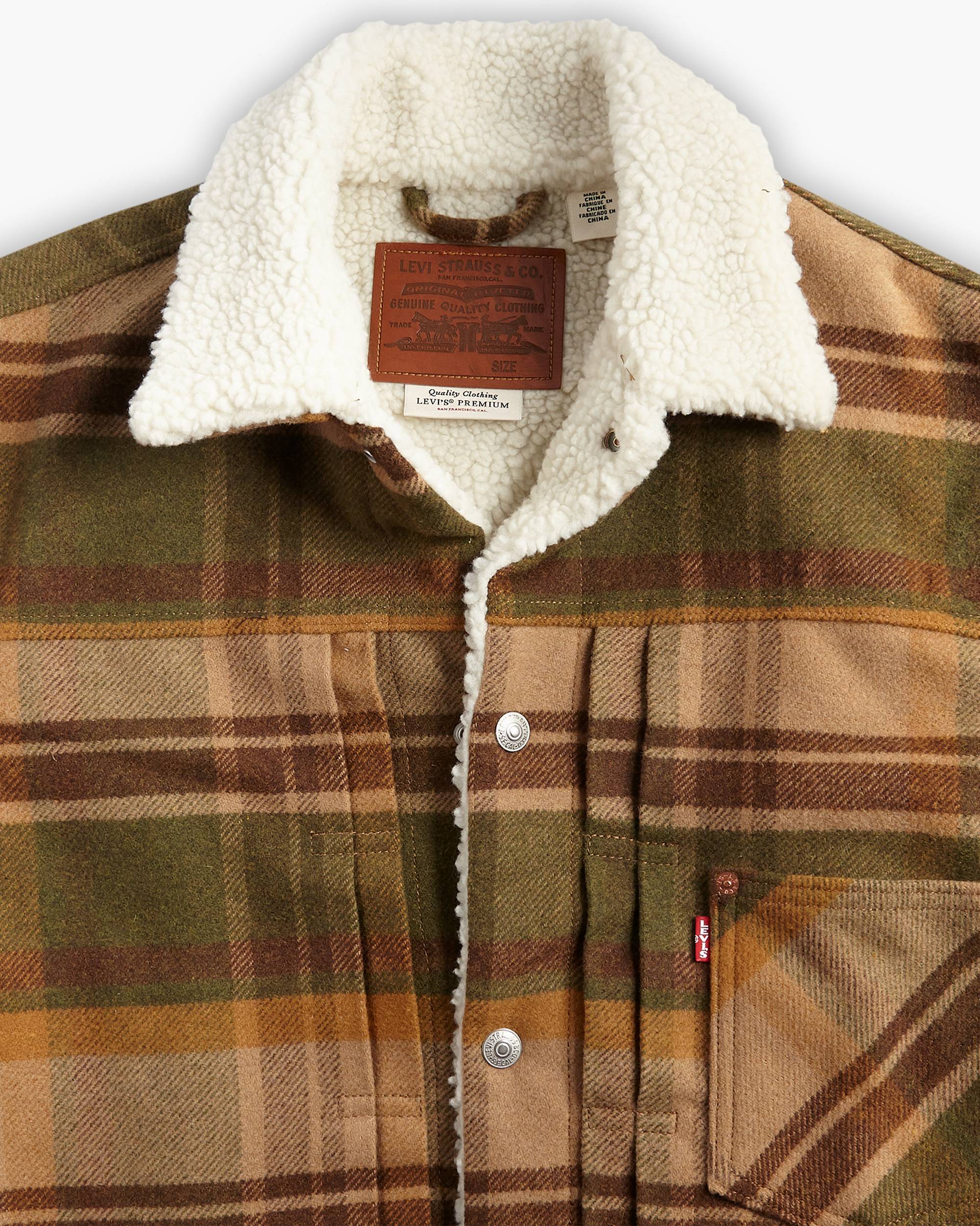 Type I Plaid Sherpa Trucker Jacket - Multi-color | Levi's® US