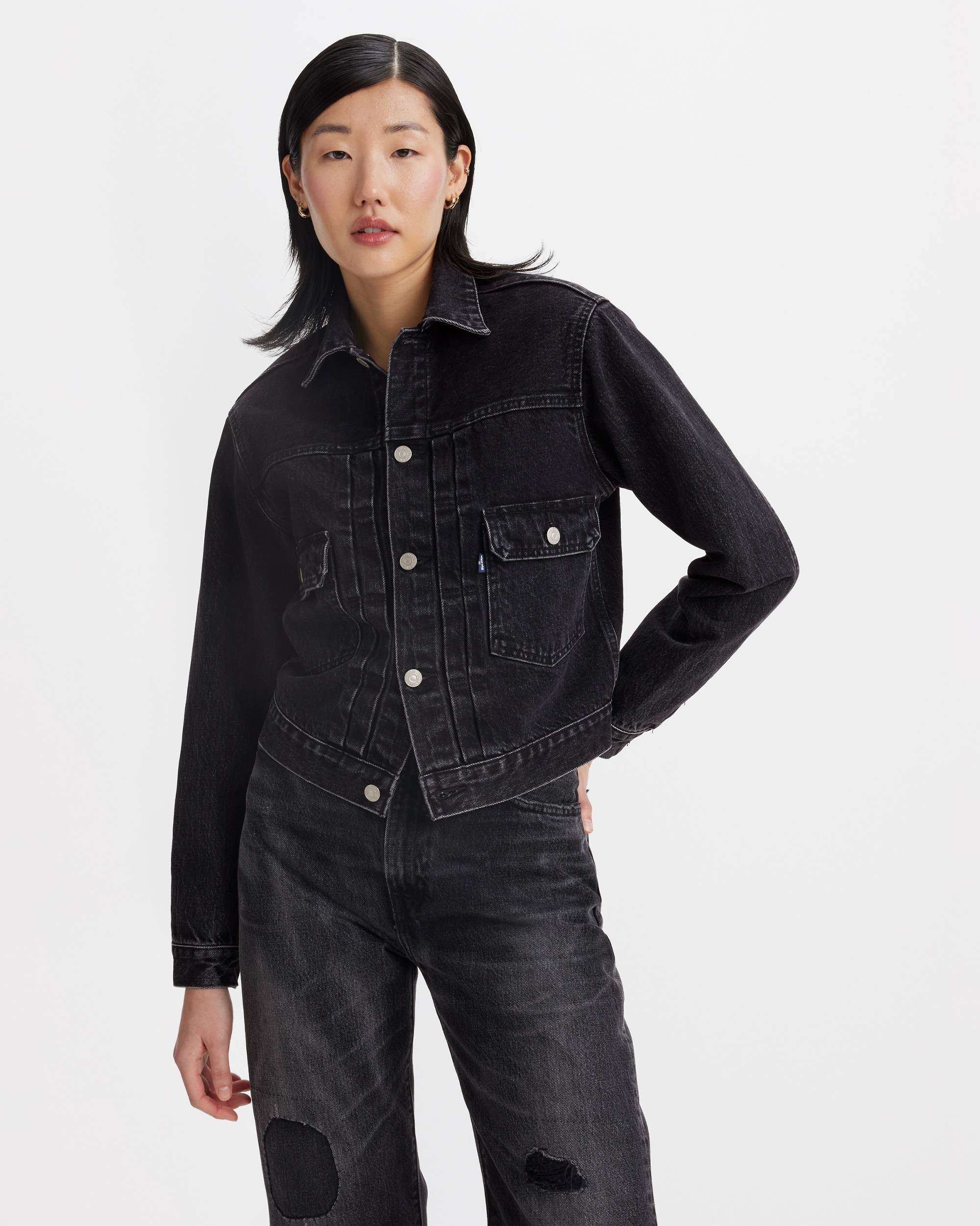 Japanese Denim Type Ii Trucker Jacket - Black | Levi's® KZ