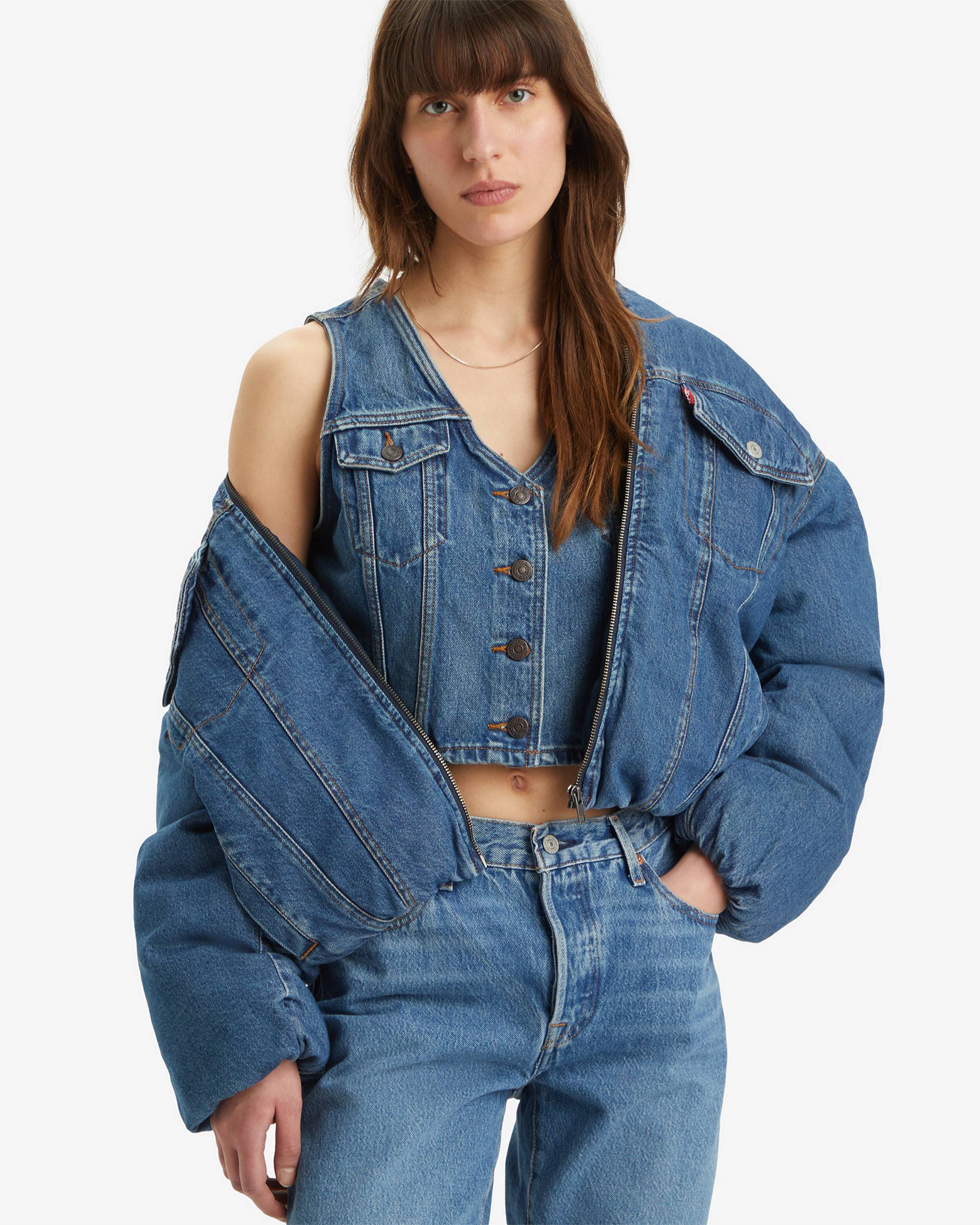 90s Padded Trucker Jacket - Medium Wash | Levi's® US