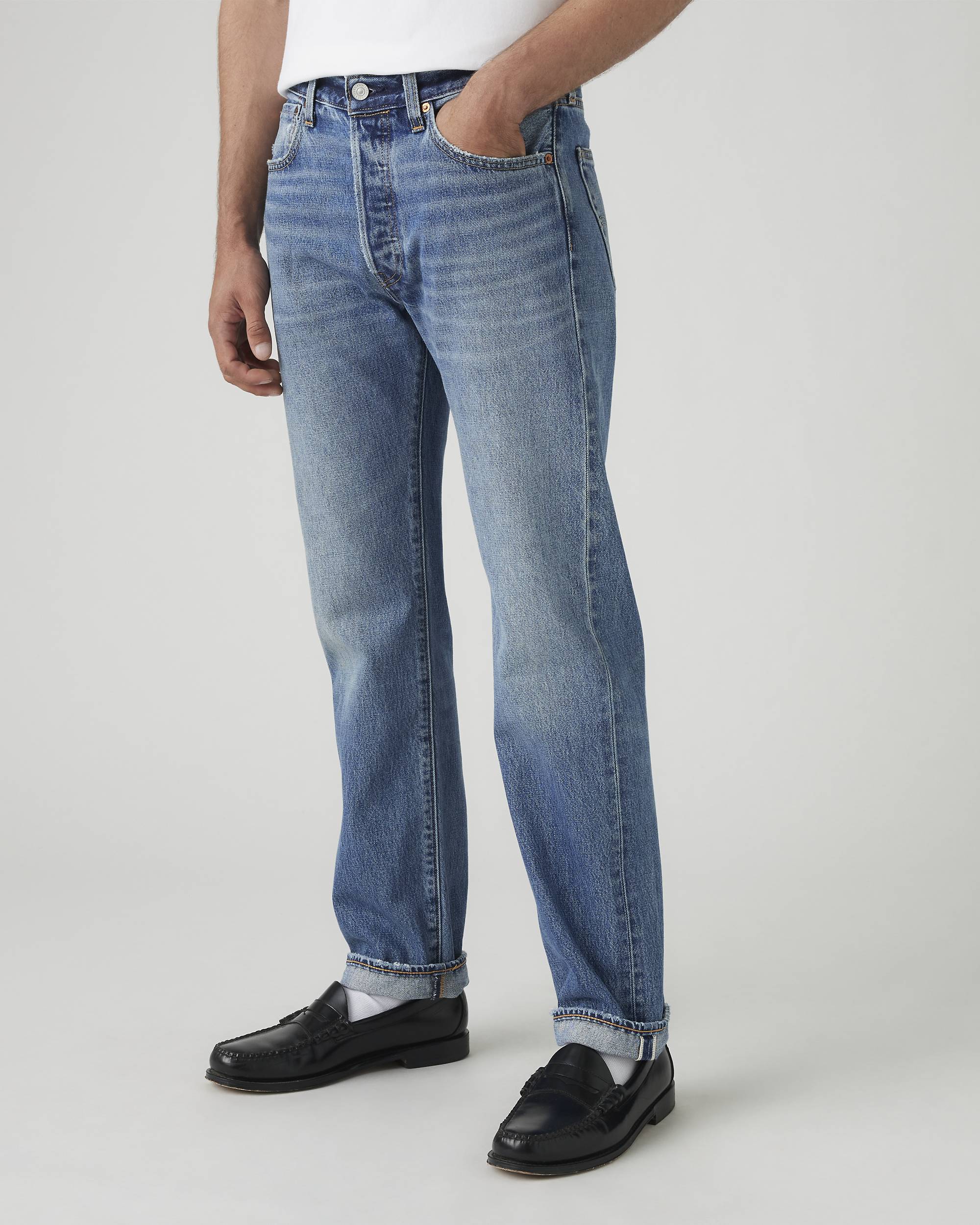 501® Original Fit Selvedge Men's Jeans - Medium Wash | Levi's® US