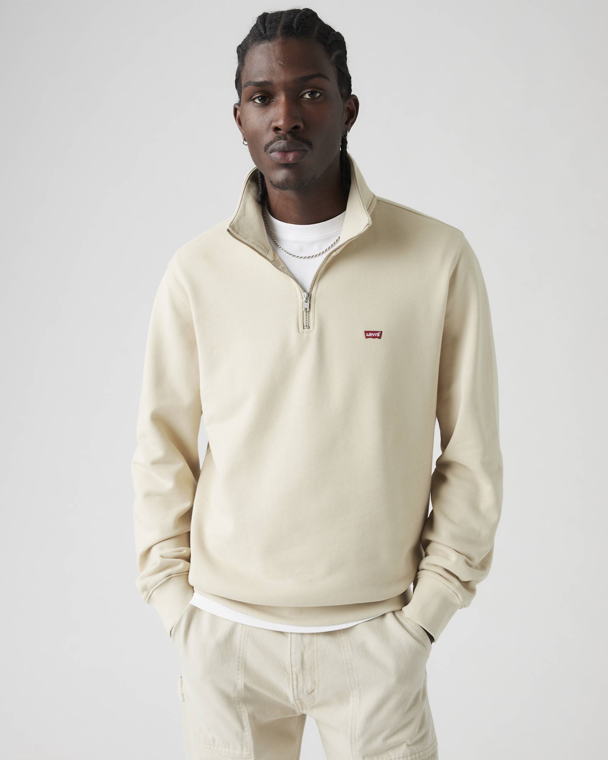 Original Housemark Quarter-zip Pullover - Cream | Levi's® MC