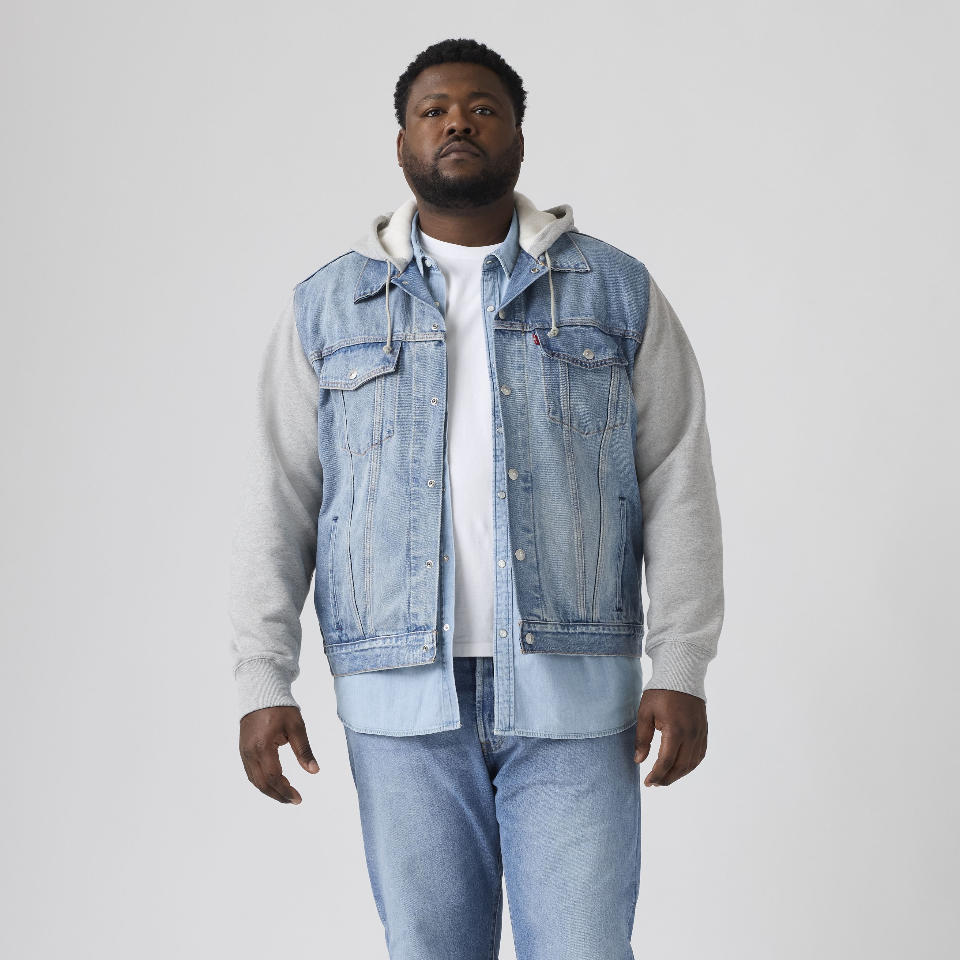 Hybrid Hoodie Trucker Jacket (big) - Medium Wash | Levi's® US
