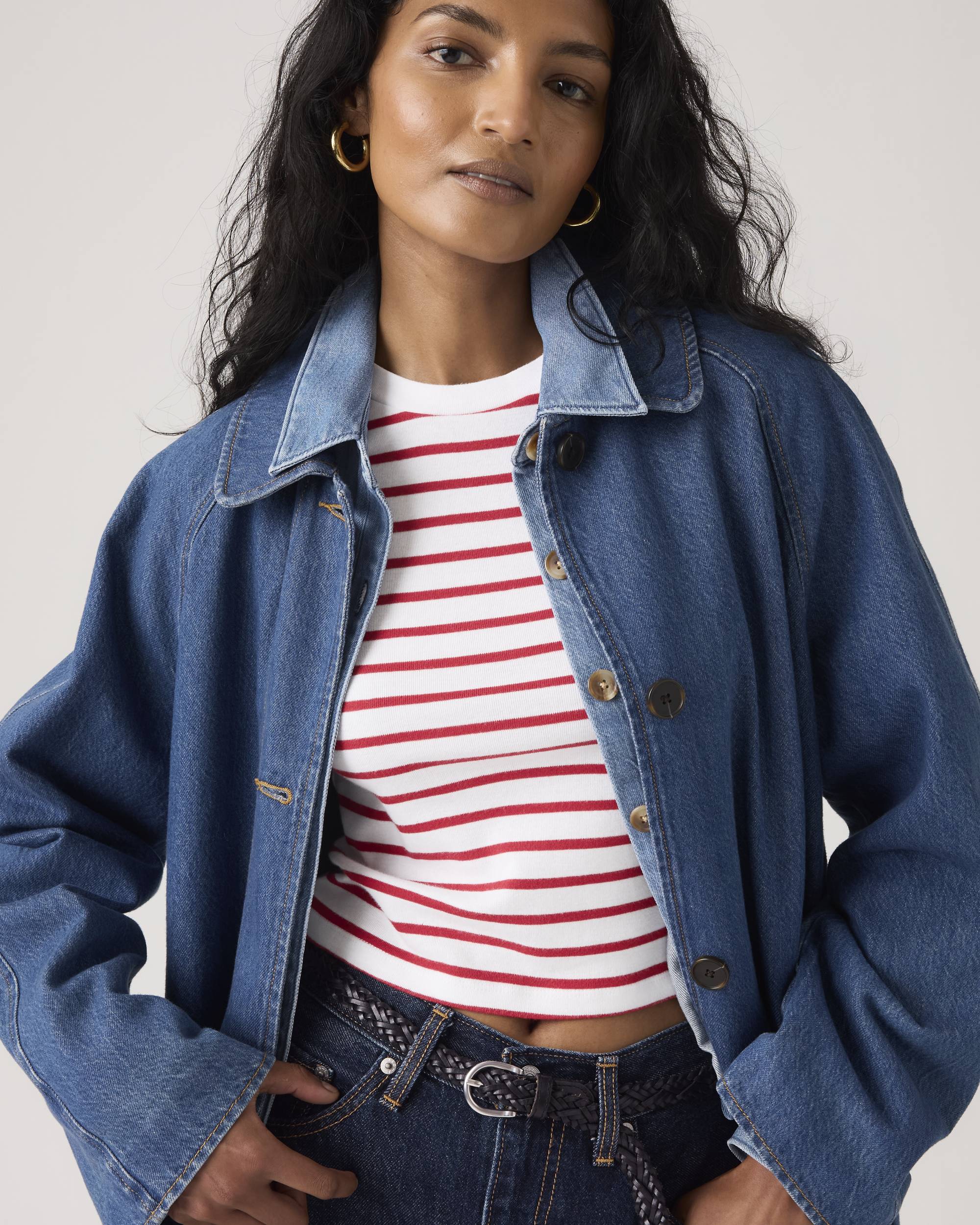 Women's Frankie Mac Trench Coat - Dark Wash | Levi's® CA