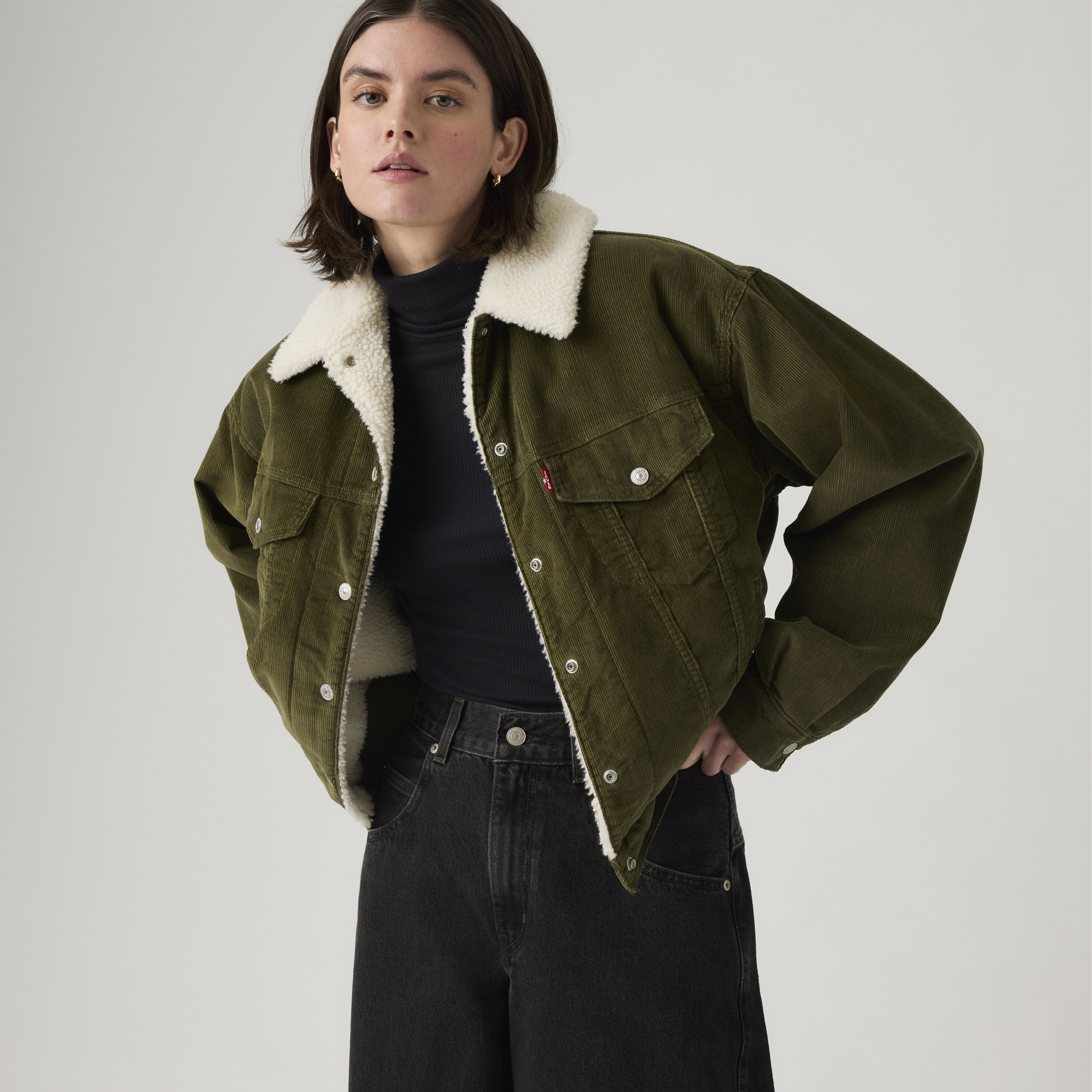 90s Sherpa Trucker Jacket - Green | Levi's® US