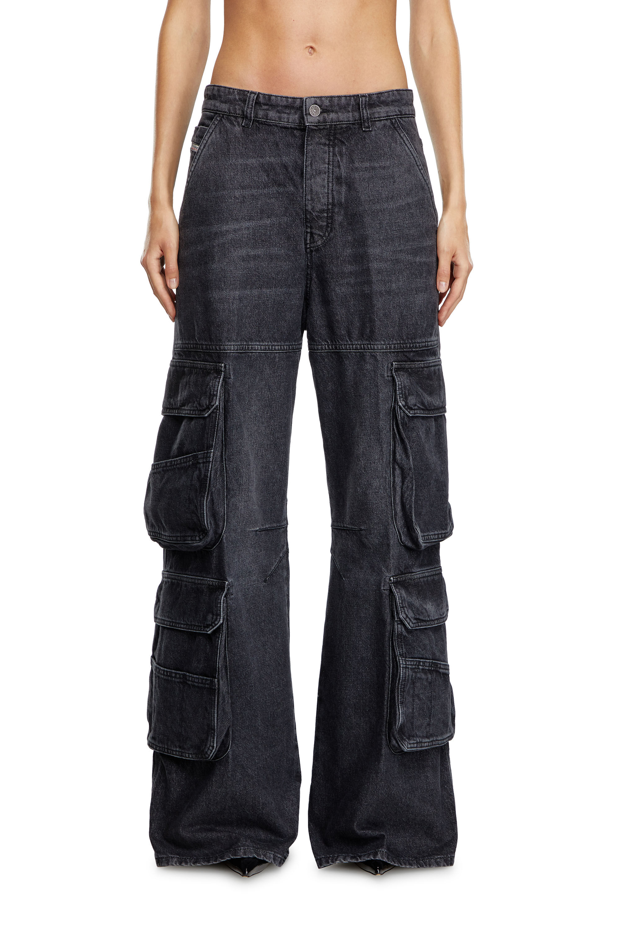 1996 D-Sire Women: Low waist, 90's cargo Jeans, Black | Diesel