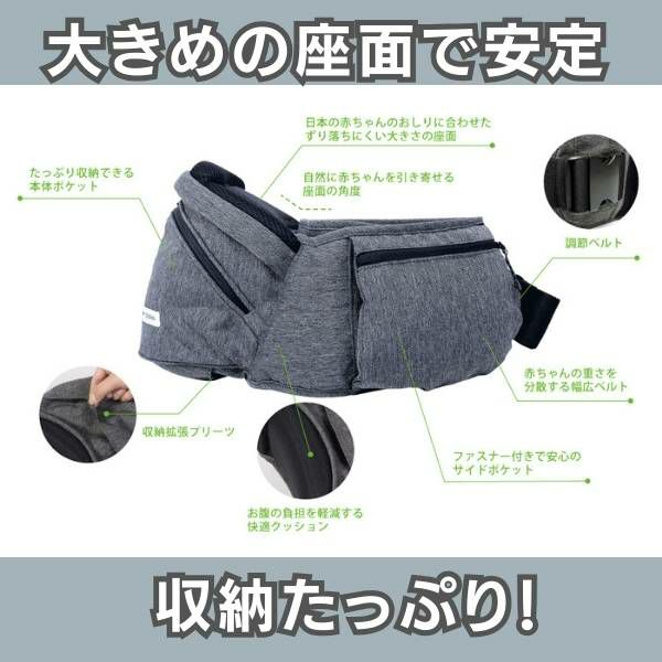 POLBAN ADVANCE(ポルバン アドバンス)のヒップシート デニムブラック