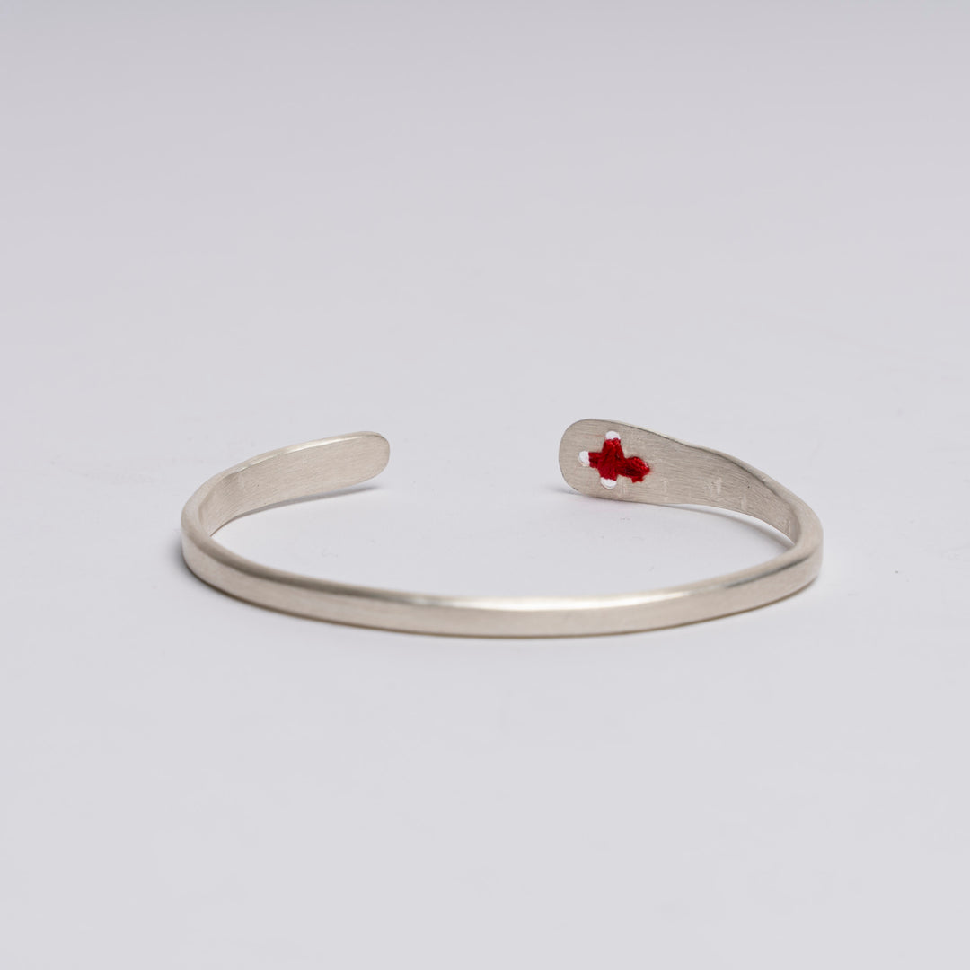 STITCHED SILVER BRACELET – Lucentement